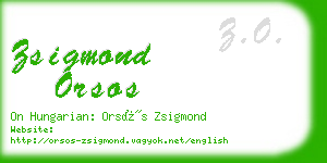 zsigmond orsos business card